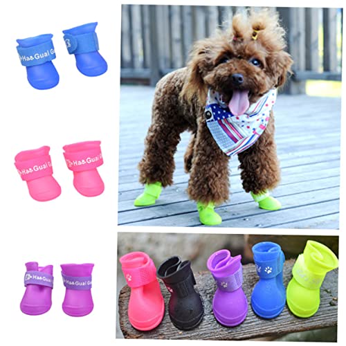 MARMERDO Regenstiefel für Welpen Welpenschuhe Regenstiefel für Hunde Hundestiefel hundezubehör Dog Accessories Regenstiefel für Haustiere Gummi-Regenschuhe für Hunde Gelee Haustierschuhe von MARMERDO