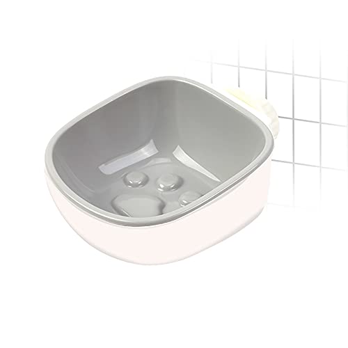 MARMODAY Basic Bowls Abnehmbarer 2-in-1 Hundebox Wassernapf Kein Verschütten Abnehmbarer Hundenapf zum Aufhängen Grau2 von MARMODAY