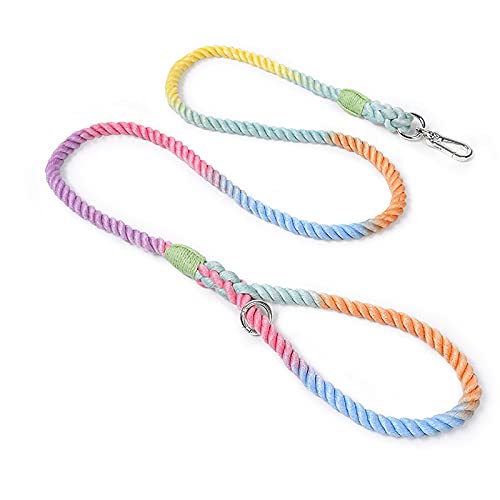 MARMODAY Basic Leashes Robuste Hundeleine aus Baumwolle mit bequemem, gepolstertem Griff, 1 Packung Macaron von MARMODAY