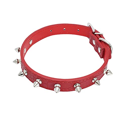 MARMODAY Halsband aus PU-Zinklegierung, Hundehalsband für kleine Hunde, personalisierbar, robust und langlebig von MARMODAY