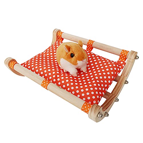 MARMODAY Roundler Hängematte für Hamster, Meerschweinchen, Kleintiere, erhöhtes Sofa, Spielzeug, Orange von MARMODAY