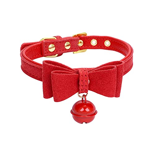 MARMODAY Wildleder-Halsband aus Mikrofaser, PU-Metall, für kleine Hunde, bequemes Halsband, weich und langlebig von MARMODAY