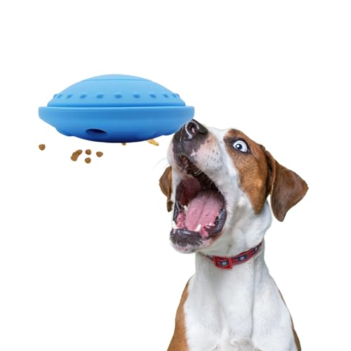 MASCOTICAS Interaktives Leckerli-Spender-Spielzeug für Hunde und Katzen – langlebige weiche Silikon-Haustier-Fliegenscheibe – für alle Hunderassen (groß) von MASCOTICAS