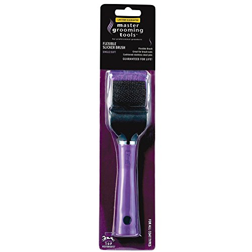 Master Grooming Fellpflegebürste für Haustiere, einseitig, flexibel, 20,3 x 4,4 cm, weich, für Handgelenke von Master Grooming Tools