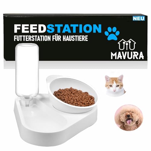 FEEDSTATION Set Futternapf Fressnapf Futterautomat Futterspender von MAVURA