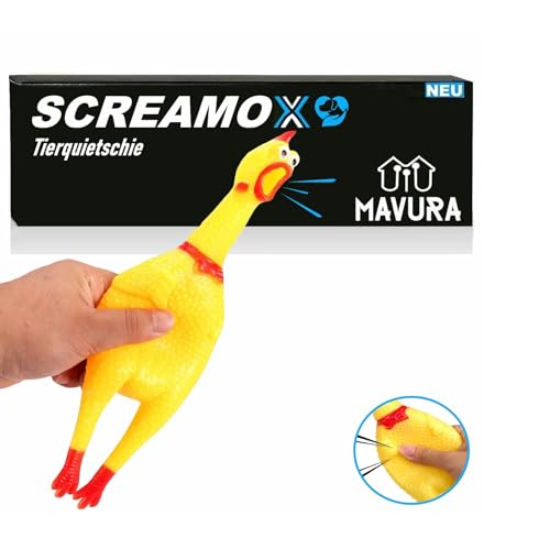 MAVURA SCREAMOX Hundespielzeug Quietschendes Huhn quietscher Spielzeug von MAVURA