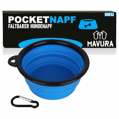 POCKETNAPF Hundenapf Silikon faltbar Trink Fressnapf Reisenapf von MAVURA