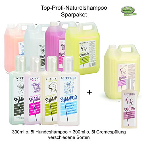 MAX HAMSTER SPARPACK: 2X 300ml Gottlieb Hundeshampoo und Cremespülung | Naturölshampoo | Spitzen-Profi-Qualität (für Langhaarhunde | Beeztees (Yorkshire) + Cremespülung, 300ml) von MAX HAMSTER