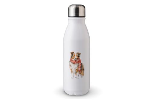 MAXIKIWI - Einwandige Wasserflasche mit Schraubverschluss, nicht isoliert, leichtes Aluminium, BPA-frei, auslaufsicher, ColdWeather Dogs - 500 ml von MAXIKIWI