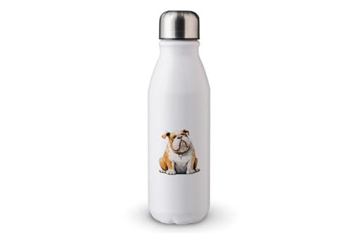 MAXIKIWI - Einwandige Wasserflasche mit Schraubverschluss, nicht isoliert, leichtes Aluminium, BPA-frei, auslaufsicher, Hunde im Kinderbuch – 500 ml von MAXIKIWI