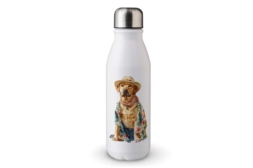 MAXIKIWI - Einwandige Wasserflasche mit Schraubverschluss, nicht isoliert, leichtes Aluminium, BPA-frei, auslaufsicher, Sommer und Hunde, 500 ml von MAXIKIWI