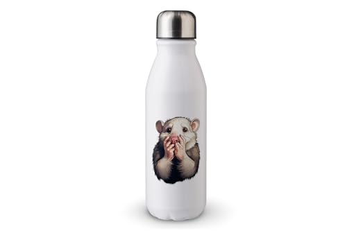 MAXIKIWI - Einwandige Wasserflasche mit Schraubverschluss, nicht isoliert, leichtes Aluminium, BPA-frei, auslaufsicher, Surpirse Animals - 500ml von MAXIKIWI