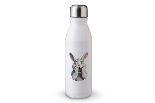 MAXIKIWI - Einwandige Wasserflasche mit Schraubverschluss, nicht isoliert, leichtes Aluminium, BPA-frei, auslaufsicher, Surpirse Animals - 500ml von MAXIKIWI