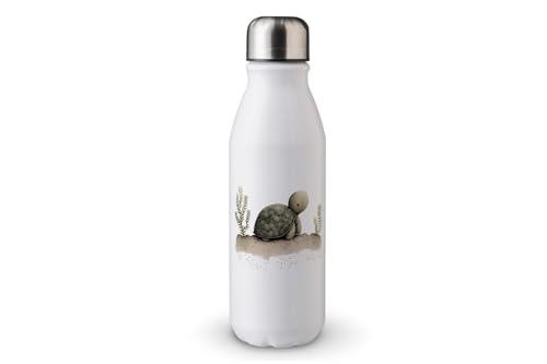 MAXIKIWI - Einwandige Wasserflasche mit Schraubverschluss, nicht isoliert, leichtes Aluminium, BPA-frei, auslaufsicher, kleine süße Tiere, 500 ml von MAXIKIWI