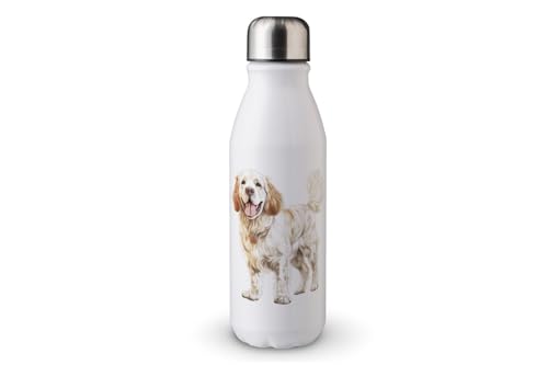 MAXIKIWI - Einwandige Wasserflasche mit Schraubverschluss, nicht isoliert, leichtes Aluminium, BPA-frei, auslaufsicher, süßer Hund, 500 ml von MAXIKIWI