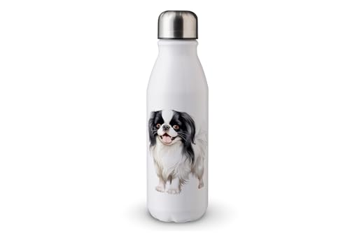 MAXIKIWI - Einwandige Wasserflasche mit Schraubverschluss, nicht isoliert, leichtes Aluminium, BPA-frei, auslaufsicher, süßer Hund, 500 ml von MAXIKIWI