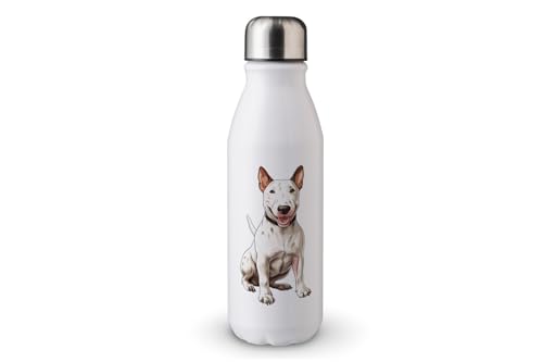 MAXIKIWI - Einwandige Wasserflasche mit Schraubverschluss, nicht isoliert, leichtes Aluminium, BPA-frei, auslaufsicher, süßer Hund, 500 ml von MAXIKIWI