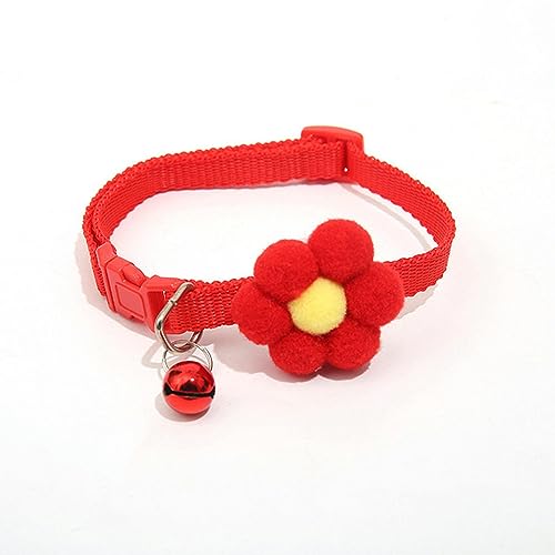 Hundehalsband, Katzenhalsband, 1 Stück, niedliches mehrfarbiges Blumen-weiches Katzenhalsband, Hundehalsband, Schleife, kleines Katzenhalsband, Halskette, Glocke, Hund, Chihuahua, Heimtierbedarf ( Col von MAYABI