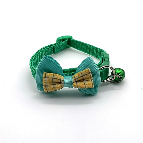 Hundehalsband, Katzenhalsband, Katzenhalsband, verstellbar, niedliche Fliege, Glöckchen-Anhänger, Halskette, Katzen- und Hundehalsband, modische Krawatte, Sicherheitsschnalle, Haustierzubehör ( Color von MAYABI