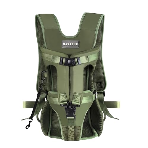 MAYASUR Pet Front Dog Carrier Rucksäcke, verstellbarer Hunderucksack, Tragetasche, Beine herauszunehmen, leicht anzubringen, Brusttrage für kleine bis extra große Hunde, Hundetragetasche für Wandern, von MAYASUR