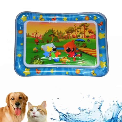 MAYYOONA Sensorische Wasserspielmatte Für Katzen, Katzenwassermatte, Katzenwasserspielmatte, Wasserbauch-Zeitmatte, Verdickte Wassersensorspielmatte Für Katzen, Wassersensorische Spielmatte (Tragen) von MAYYOONA