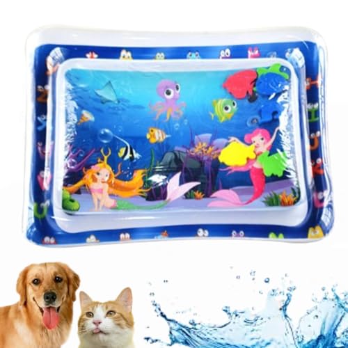 Sensorische Wasserspielmatte Für Katzen, Katzenwassermatte, Katzenwasserspielmatte, Wasserbauch-Zeitmatte, Verdickte Wassersensorspielmatte Für Katzen, Wassersensorische Spielmatte (Meerjungfrau) von MAYYOONA