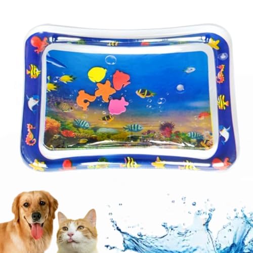 Sensorische Wasserspielmatte Für Katzen, Katzenwassermatte, Katzenwasserspielmatte, Wasserbauch-Zeitmatte, Verdickte Wassersensorspielmatte Für Katzen, Wassersensorische Spielmatte (Tropischer Fisch) von MAYYOONA