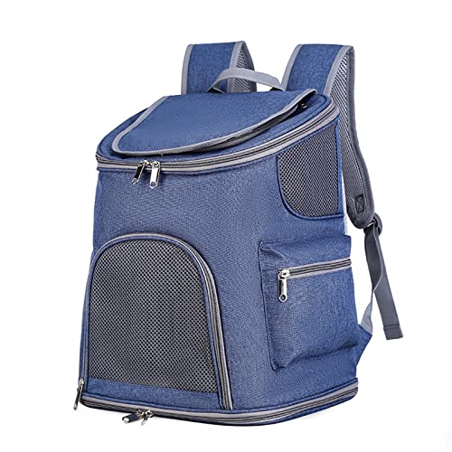 MAZLJ Hundetransportbox Faltbar Kleine Hunde Transportbox Katze Tragetaschen Transportboxen Trageboxen Hundekäfig Faltbare Atmungsaktiv Faltbar Hohe Kapazität Oxford-Stoff,Blue, 36X26X42cm von MAZLJ