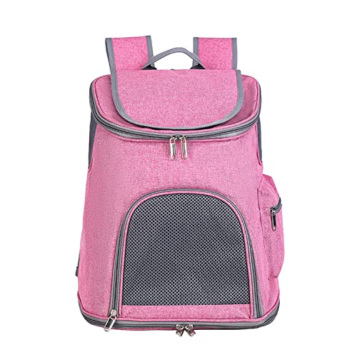 MAZLJ Hundetransportbox Faltbar Kleine Hunde Transportbox Katze Tragetaschen Transportboxen Trageboxen Hundekäfig Faltbare Atmungsaktiv Faltbar Hohe Kapazität Oxford-Stoff,Pink, 36X26X42cm von MAZLJ