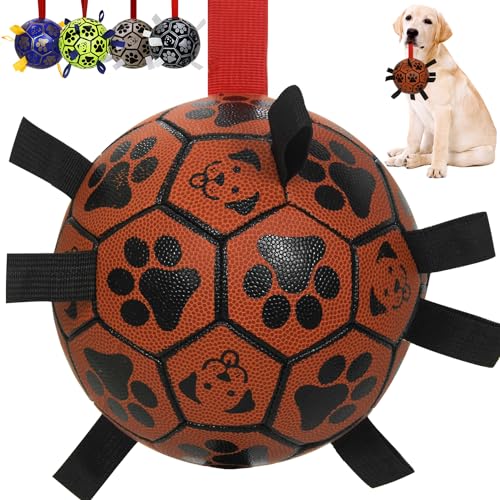 MCD Hundefußball für Training, interaktiver Ball für Hunde, Hundebälle mit Etiketten, ein perfektes Hundespielzeug, Langeweile Spielzeug, langlebiges Hundespielzeug für kleine und mittelgroße Rassen von MCD SPORTS