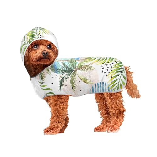 MCHIVER Hunde-Badetuch mit Kapuze, schnell trocknend, Haustier-Bademäntel, verstellbar, zum Trocknen von Hunden, Handtücher, Wraps für Strand, Pool, Schwimmen, Baden, 60 x 65 cm von MCHIVER