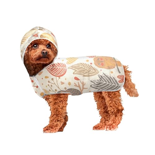 MCHIVER Hunde-Badetuch mit Kapuze, schnell trocknend, verstellbar, zum Trocknen von Hunden, Mäntel, Handtücher, Wraps für Baden, Pool, Strand, Schwimmen, 60 x 65 cm von MCHIVER