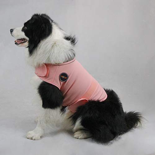 MCHY Hundehemd für Donner, Angst Linderung für Hunde, Donnerjacke Beruhigendes Wickeltuch (Pink L) von MCHY