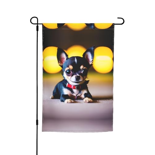 Chihuahua-Gartenflagge, 30,5 x 45,7 cm, Hausflagge, Urlaub, Gartenflaggen für Frühling und Sommer von MDATT