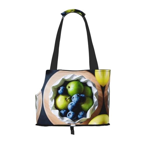 Fruit Picture Print Pet Portable Shoulder Bag, Foldable Pet Bag 13.4 X 6.1 X 10.2 Inches for Subway/Shopping/Hiking von MDATT