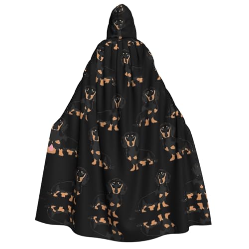 MDATT Halloween Kapuzenumhang, Kapuzenumhang Reversible Vampir Hexe Halloween Cosplay Verkleidung Kostüm Dackel Weiner Haustier Hunde von MDATT