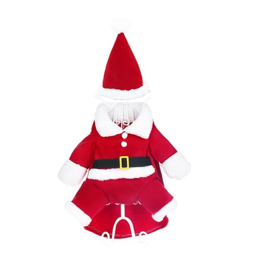 Lustiges Weihnachtsmann-Kostüm für Hunde, Haustier, Weihnachtsfeiertagszubehör, Foto-Requisiten, geeignet für Katzen und Hunde, Weihnachtskostüme, große Rassen von MEELYHOME