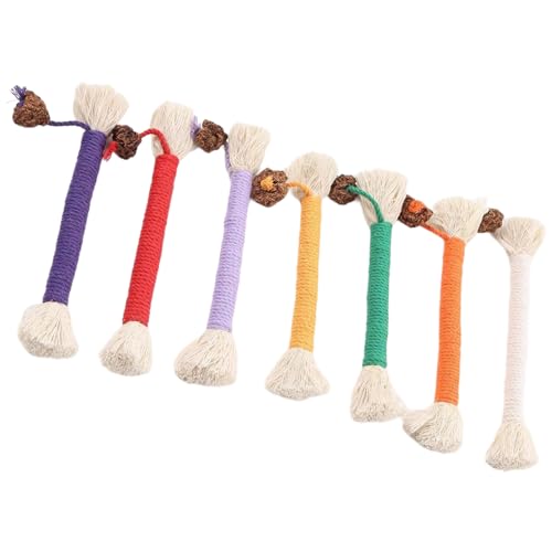 MEELYHOME Natürliches Baumwollseil-Spielspielzeug für kleine Katzen, sicheres und ansprechendes Zahnspielzeug, geeignet für drinnen und draußen, Knabbern von MEELYHOME