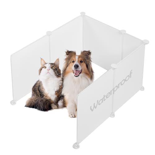 MEEXPAWS Extra große Katzentoilette, Spritzschutz, 68 x 50 x 43 cm, leicht zu reinigen, Weiß von MEEXPAWS