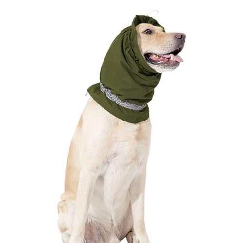 MEIBAOGE Hunde-Kapuzenpullover, reflektierend, geräuschunterdrückend, Kopfsack, Angstlinderung für Hunde, Hämatom-Heilung von MEIBAOGE