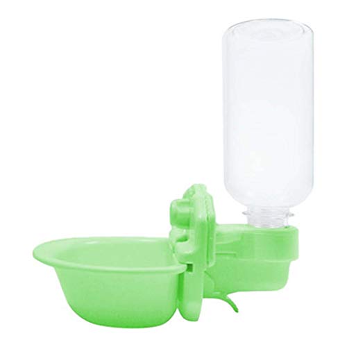 MEIBAOGE Pet Cage Hanging Type Automatische Tränkeschüssel Trinken Füttern Wasser Katzenfutter, Feeder Bowl-Grün von MEIBAOGE