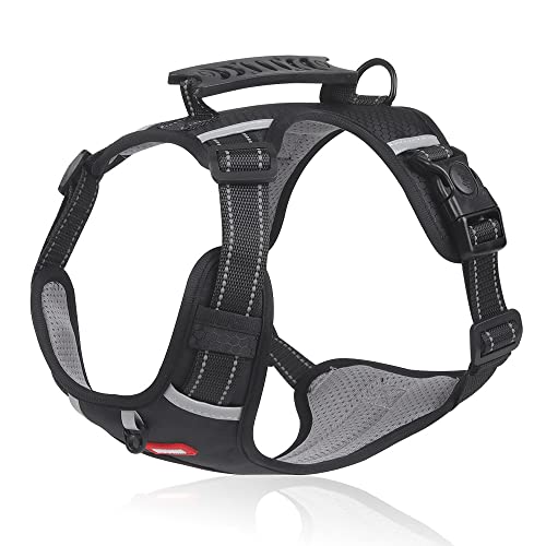 FurrHarness Reflektierende Multifunktionsweste für Haustiere Reflektierendes Hundegeschirr mit Kontrollgriff - Atmungsaktive Hunde-Weste für Training und Spaziergänge von MEIION