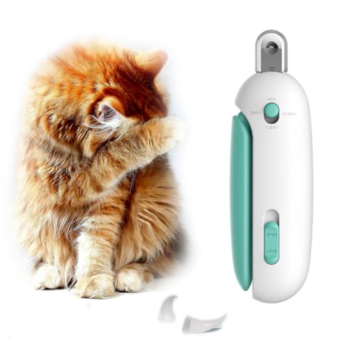 MEIION Einstellbarer Katzenkrallenschneider – Katzennagelknipser Anti Splash mit Nagelfeile Sicherer und Präziser Krallentrimmer für Katzen, Ergonomisches Design, Stressfreies Krallenschneiden von MEIION