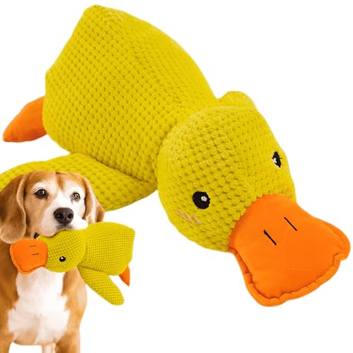 MEIION pfotenmond Anti Stress Ente Beruhigende Quietschente für Hunde - Anti-Stress Spielzeug, Weiches Hundekissen, Bequemes Welpenspielzeug von MEIION