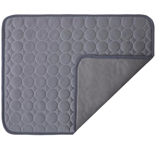 MEIION pfotenmond PfotenFrost Haustier-Kühlkissen 100 x 70 cm Waschbares Hundekissen für Sommer, automatisch kühlend, ideal für Zuhause, Auto und Outdoor von MEIION