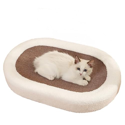 tierbedarf Plus Premium Katzenbett mit Kratzplatte multifunktionale Katzenkratzmatte und Katzenbett, langlebiges Katzenspielzeug zum Kratzen, schützt Möbel von MEIION