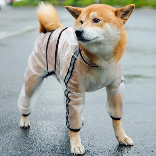 Hunde Regenmantel Mit Kapuze,Hunderegenmantel Reflektierendem Streifen,Hund Mit Kapuze Regenmantel Reflektierende,Regenjacke Hunde Mit Kapuze,Hund Regenmantel Wasserdicht(Geeignet für kleine Hunde) von MEISHANG