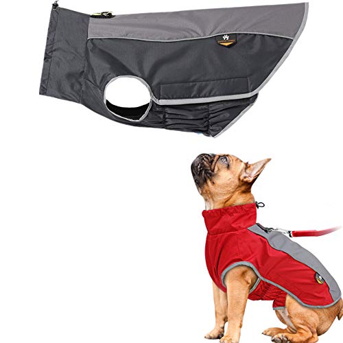 MEISISLEY Hunde Regenmantel Wasserdicht Regenjacke Hund Wasserdichter Hund Voller Regenmantel Großer Hund Regenmantel Regenmantel Für Hunde Hundemäntel Wasserdicht Und Warm Black,36 von MEISISLEY