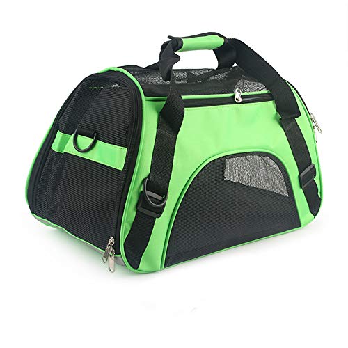 MEISISLEY Tragetasche Hund Hundetasche Für Kleine Hunde Hundeträger Handtasche Hundereiseträger Welpenträger für kleine Hunde Hundereisetasche Green,L von MEISISLEY