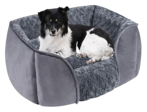 KatzenbettHundebett Hundebetten Waschbares beruhigendes Hundebett Orthopädisches Hundebett Wärmendes weiches Schlafbett for Welpen Strapazierfähiges Haustierbett Haustierbett for Hund und Katze(63*53* von MEMEM